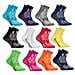 Arcobaleno Calze - Ragazzi Ragazze Cotone Variopinto Sneaker Socks Sport - 12 Accoppiamenti - Rosso Verde Giallo Mare Blu Blu Navy Blu Rosa Bianco Nero Grigio Arancione Viola - Taglia 7-11 - Foto miniatura 1