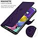 Cadorabo Custodia Compatibile Con Samsung Galaxy A51 5g In Lilla Scuro Fiore - Coperchio Protettivo In Design Floreale Con Chiusura Magnetica, Funzione Stand E Slot Per Carte - Foto miniatura 5