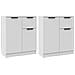 Credenze 2 Pz Bianche 60x30x70 Cm In Legno Multistrato - Foto miniatura 2