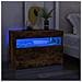 Mobile Porta TV con Luci LED Rovere Fumo 60x35x40 cm - Foto miniatura 2