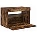 Mobile Porta TV con Luci LED Rovere Fumo 60x35x40 cm - Foto miniatura 5