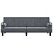Divano Letto Con Braccioli Grigio Scuro In Velluto - Foto miniatura 8