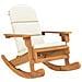 Sedia A Dondolo Adirondack Con Cuscini Legno Massello Di Acacia - Foto miniatura 1