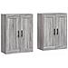 Armadietti A Parete 2 Pz Grigio Sonoma In Legno Multistrato - Foto miniatura 1