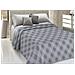 Copriletto Piquet Primavera Estate 100% Cotone Disegno Lovely Check 1 Piazza E Mezza Grigio - Foto miniatura 1