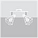 Sollux Lighting Lampada Da Soffitto Artemis 2 Bianco Sl.1103 - Moderno Lampade Da Soffitto Bianco 19x31x17 Cm - Foto miniatura 2