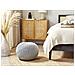 Pouf Priene Cotone Grigio Chiaro - Foto miniatura 1
