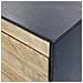 Mobile Credenza Da Interno Salotto In Legno Di Pino A 4 Ante Con Contorno In Legno Nero Linea Industrial - Foto miniatura 5