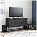 Mobile Tv Nero 100,5x39x60,5 Cm In Acciaio - Foto miniatura 3