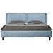 Letto Contenitore Imbottito 200x210 Microfibra Azzurro Antea - Foto miniatura 1