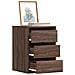 Cassettiera Angolo Rovere Marrone 40x41x58cm Legno Multistrato - Foto miniatura 7
