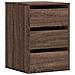 Cassettiera Angolo Rovere Marrone 40x41x58cm Legno Multistrato - Foto miniatura 1