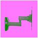 232 Supporto TV a parete 109,2 cm (43") Nero - Foto miniatura 3