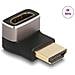Adattatore Hdmi Maschio A Femmina Con Angolo Inferiore Di 90ã‚â° 8k 60 Hz Grigio Metallo - Foto miniatura 1