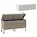 Contenitore da Giardino con Ruote Grigio Chiaro Polyrattan - Foto miniatura 4