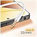 Cuffie Cablate Jack 3,5 Mm Con Tasto Comando Integrato, Bianco - Foto miniatura 5