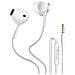 Cuffie Cablate Jack 3,5 Mm Con Tasto Comando Integrato, Bianco - Foto miniatura 1