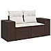 Set Divano da Giardino 4 pz con Cuscini Marrone in Polyrattan - Foto miniatura 4