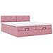 Struttura Letto Pouf con Materassi Rosa 180x200 cm Velluto - Foto miniatura 6