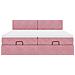 Struttura Letto Pouf con Materassi Rosa 180x200 cm Velluto - Foto miniatura 7