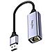 Adattatore Usb A Ethernet - Connettore Di Rete In Lega Di Alluminio 10/100 Mbps - Foto miniatura 2