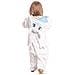 Pigiama Per Bambini Kigurumi Onesie Costume Drago Sdentato Bianco 105-115 - Foto miniatura 3