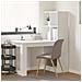 Scrivania Bianco 122 x 67 x 145 cm Legno multistrato - Foto miniatura 2