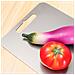 Tagliere Da Cucina In Acciaio Inox 304 Resistente Ai Graffi Con Texture A Chicco Di Riso E Doppia Faccia S - Foto miniatura 4