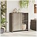 Armadio con porta Grigio chiaro 100 x 36 x 102 cm Rattan - Foto miniatura 2