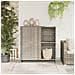 Armadio con porta Grigio chiaro 100 x 36 x 102 cm Rattan - Foto miniatura 3