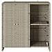Armadio con porta Grigio chiaro 100 x 36 x 102 cm Rattan - Foto miniatura 5