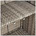 Armadio con porta Grigio chiaro 100 x 36 x 102 cm Rattan - Foto miniatura 9