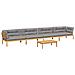 Set Divano Pallet Giardino 5pz con Cuscini Massello Acacia - Foto miniatura 1