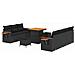 Set Divano da Giardino con cuscino 10 pcs Nero 80 x 80 x 71 cm - Foto miniatura 1