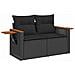 Set Divano da Giardino con cuscino 10 pcs Nero 80 x 80 x 71 cm - Foto miniatura 6