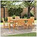 Set da Pranzo per Giardino 7 pcs Marrone 150 x 90 x 74 cm - Foto miniatura 1