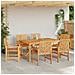 Set da Pranzo per Giardino 7 pcs Marrone 150 x 90 x 74 cm - Foto miniatura 2