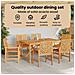 Set da Pranzo per Giardino 7 pcs Marrone 150 x 90 x 74 cm - Foto miniatura 3