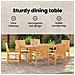 Set da Pranzo per Giardino 7 pcs Marrone 150 x 90 x 74 cm - Foto miniatura 5