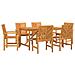 Set da Pranzo per Giardino 7 pcs Marrone 150 x 90 x 74 cm - Foto miniatura 8