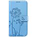 Custodia A Portafoglio Per Galaxy A05s Premium Design Fiori Farfalla, Blu Chiaro - Foto miniatura 2