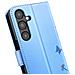 Custodia A Portafoglio Per Galaxy A05s Premium Design Fiori Farfalla, Blu Chiaro - Foto miniatura 5