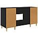 Scrivania Rovere Nero 140 x 50 x 75 cm Legno multistrato - Foto miniatura 8
