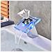 Rubinetto per lavabo da bagno con LED, Blackswan, Cascada Tipo M21, modello cromato, misura 18 cm - Foto miniatura 3