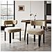 Set Da 2 Sedie Da Pranzo In Legno Massello, Design Pulito E Caldo, Per Sala Da Pranzo O Cucina, Colore Marrone - Foto miniatura 6
