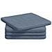 Cuscini per Seduta 4 pcs Blu 40 x 40 x 3 cm Tessuto in Cords - Foto miniatura 1