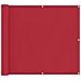 Schermo da balcone Rosso 90 x 200 cm Tessuto Oxford - Foto miniatura 1
