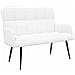 Sofa a Due Posti Bianco 115 x 61 x 87 cm Tessuto - Foto miniatura 1
