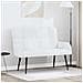 Sofa a Due Posti Bianco 115 x 61 x 87 cm Tessuto - Foto miniatura 2