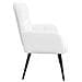 Sofa a Due Posti Bianco 115 x 61 x 87 cm Tessuto - Foto miniatura 5
